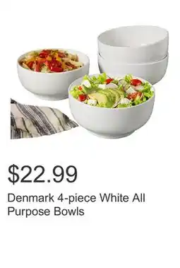 Costco Denmark 4-piece White All Purpose Bowls offer