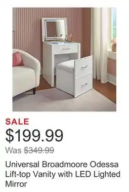 Costco Universal Broadmoore Odessa Lift-top Vanity with LED Lighted Mirror offer