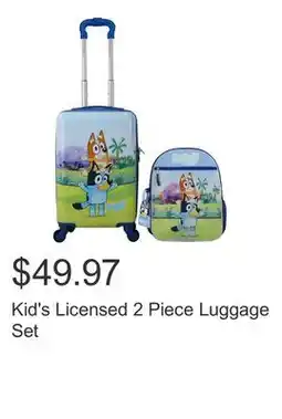 Costco Kid's Licensed 2 Piece Luggage Set offer