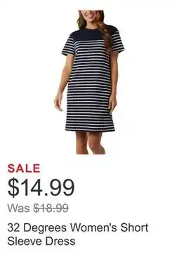 Costco 32 Degrees Women's Short Sleeve Dress offer