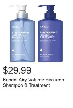 Costco Kundal Airy Volume Hyaluron Shampoo & Treatment offer