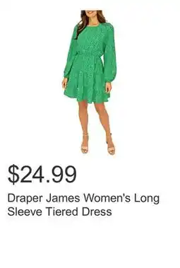 Costco Draper James Women's Long Sleeve Tiered Dress offer