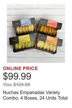 Costco Nuchas Empanadas Variety Combo, 4 Boxes, 24 Units Total offer