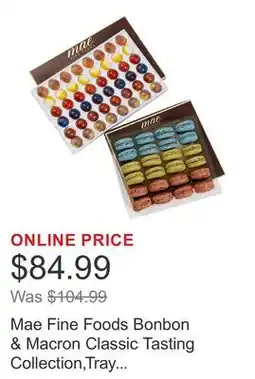 Costco Mae Fine Foods Bonbon & Macron Classic Tasting Collection,Tray Bundle, 72 Pieces Total offer