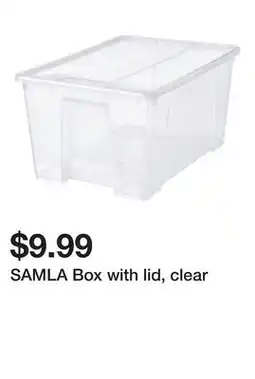 Ikea SAMLA Box with lid, clear offer