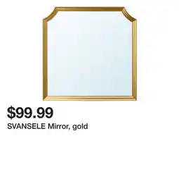Ikea SVANSELE Mirror, gold offer