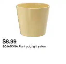 Ikea SOJABÖNA Plant pot, light yellow offer
