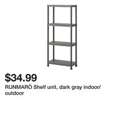 Ikea RUNMARÖ Shelf unit, dark gray indoor/outdoor offer