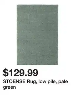 Ikea STOENSE Rug, low pile, pale green offer