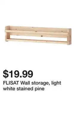 Ikea FLISAT Wall storage, light white stained pine offer