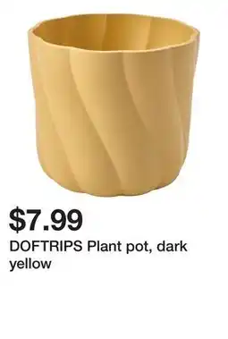 Ikea DOFTRIPS Plant pot, dark yellow offer