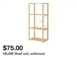 Ikea HEJNE Shelf unit, softwood offer
