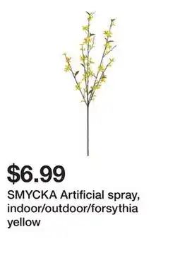 Ikea SMYCKA Artificial spray, indoor/outdoor/forsythia yellow offer
