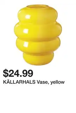 Ikea KÄLLARHALS Vase, yellow offer