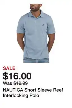 Marshalls NAUTICA Short Sleeve Reef Interlocking Polo offer