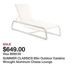 Marshalls SUMMER CLASSICS 85in Outdoor Catalina Wrought Aluminum Chaise Lounge offer