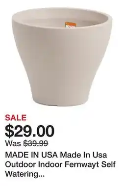 Marshalls MADE IN USA Made In Usa Outdoor Indoor Fernwayt Self Watering Lightweight Planter offer