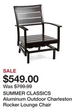 Marshalls SUMMER CLASSICS Aluminum Outdoor Charleston Rocker Lounge Chair offer
