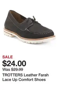 Marshalls TROTTERS Leather Farah Lace Up Comfort Shoes offer
