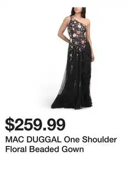 Marshalls MAC DUGGAL One Shoulder Floral Beaded Gown offer