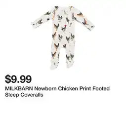 Marshalls MILKBARN Newborn Chicken Print Footed Sleep Coveralls offer