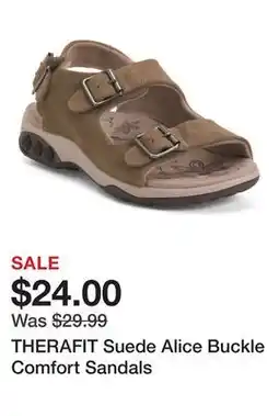 Marshalls THERAFIT Suede Alice Buckle Comfort Sandals offer