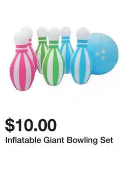 Five Below Inflatable Giant Bowling Set offer