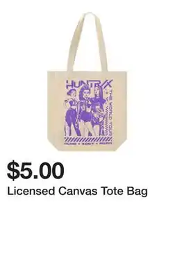 Five Below Licensed Canvas Tote Bag offer