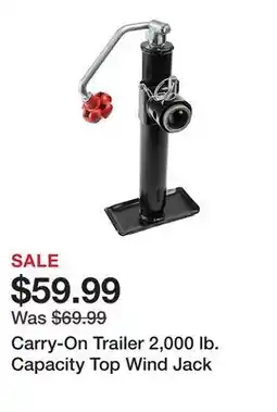 Tractor Supply Company Carry-On Trailer 2,000 lb. Capacity Top Wind Jack offer