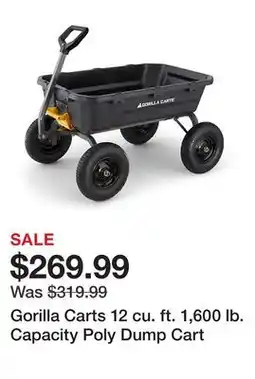 Tractor Supply Company Gorilla Carts 12 cu. ft. 1,600 lb. Capacity Poly Dump Cart offer