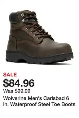 Tractor Supply Company Wolverine Men's Carlsbad 6 in. Waterproof Steel Toe Boots offer