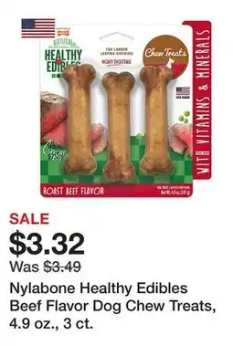Tractor Supply Company Nylabone Healthy Edibles Beef Flavor Dog Chew Treats, 4.9 oz., 3 ct offer