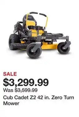 Tractor Supply Company Cub Cadet Z2 42 in. Zero Turn Mower offer