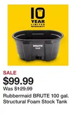 Tractor Supply Company Rubbermaid BRUTE 100 gal. Structural Foam Stock Tank offer