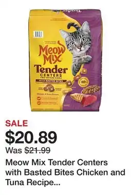 Tractor Supply Company Meow Mix Tender Centers with Basted Bites Chicken and Tuna Recipe Dry Cat Food offer