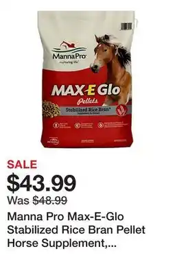 Tractor Supply Company Manna Pro Max-E-Glo Stabilized Rice Bran Pellet Horse Supplement, 40 lb offer