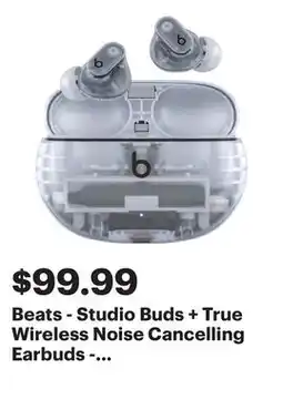 Best Buy Beats - Studio Buds + True Wireless Noise Cancelling Earbuds - Transparent offer