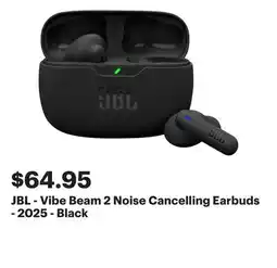 Best Buy JBL - Vibe Beam 2 Noise Cancelling Earbuds - 2025 - Black offer