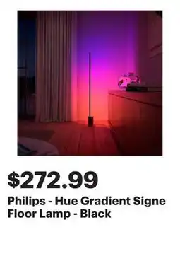 Best Buy Philips - Hue Gradient Signe Floor Lamp - Black offer