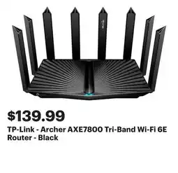 Best Buy TP-Link - Archer AXE7800 Tri-Band Wi-Fi 6E Router - Black offer