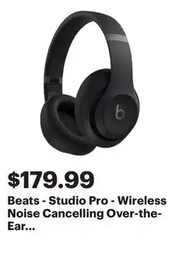 Best Buy Beats - Studio Pro - Wireless Noise Cancelling Over-the-Ear Headphones - Black offer
