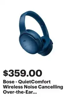Best Buy Bose - QuietComfort Wireless Noise Cancelling Over-the-Ear Bluetooth Headphones - Twilight Blue offer