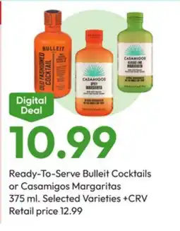 Stater Bros Ready-To-Serve Bulleit Cocktails or Casamigos Margaritas offer