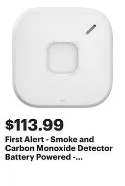 Best Buy First Alert - Smoke and Carbon Monoxide Detector Battery Powered - White offer