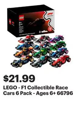 Best Buy LEGO - F1 Collectible Race Cars 6 Pack - Ages 6+ 66796 offer