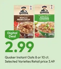 Stater Bros Quaker Instant Oats offer