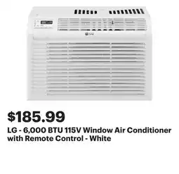 Best Buy LG - 6,000 BTU 115V Window Air Conditioner with Remote Control - White offer