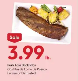Stater Bros Pork Loin Back Ribs offer