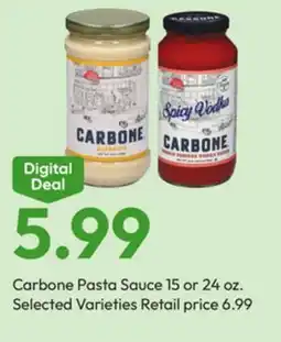 Stater Bros Carbone Pasta Sauce 15 or 24 oz offer