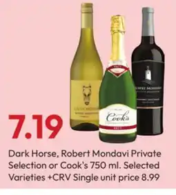 Stater Bros Dark Horse, Robert Mondavi Private Selection or Cook's offer